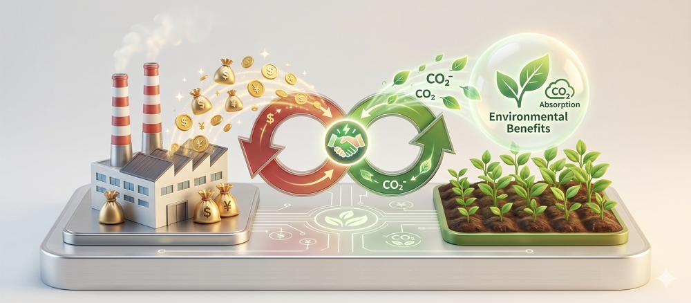 智匯綠能企業減碳與空氣污染物增量抵換循環模式