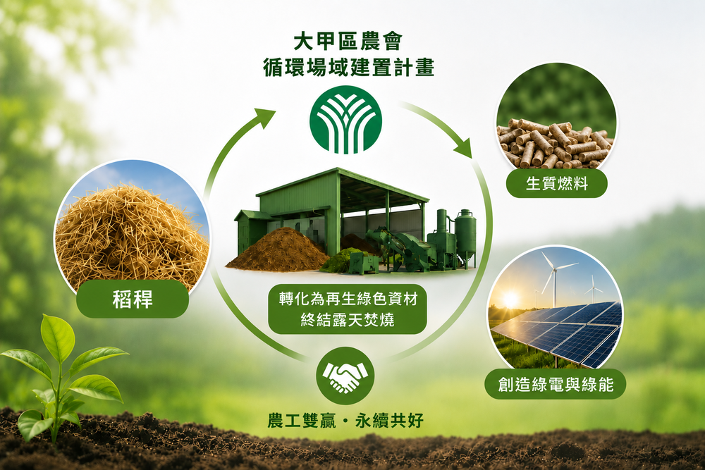 智匯綠能公司輔導大甲區農會與污染物減排抵換農工雙贏模式